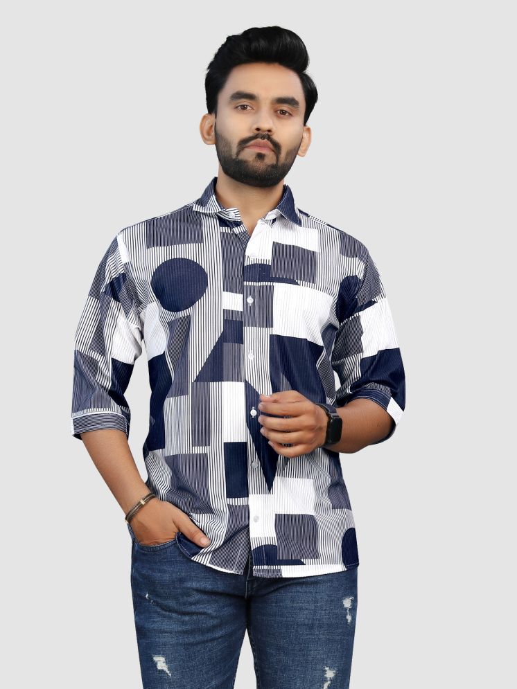     			Fashionfricks Cotton Blend Regular Fit Printed 3/4th Sleeves Men's Casual Shirt - Multi ( Pack of 1 )