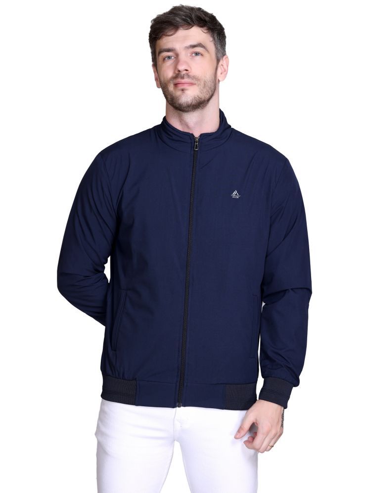     			KAZZ Polyester Men's Windcheater Jacket - Navy Blue ( Pack of 1 )