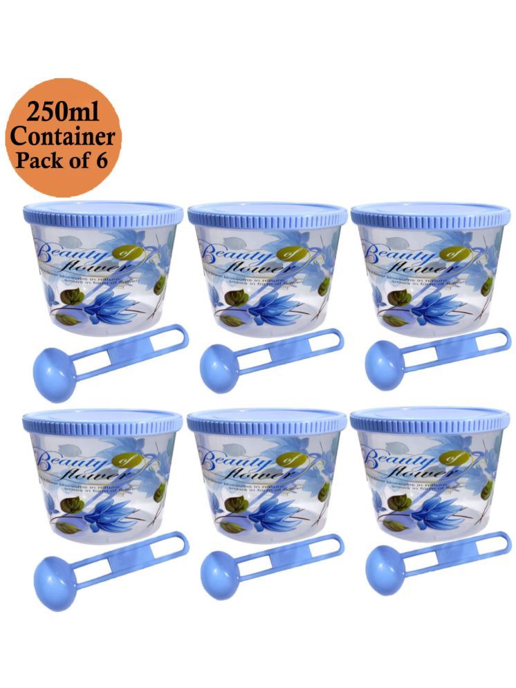     			Mannat Storage Container Plastic Blue Food Container ( Set of 6 )