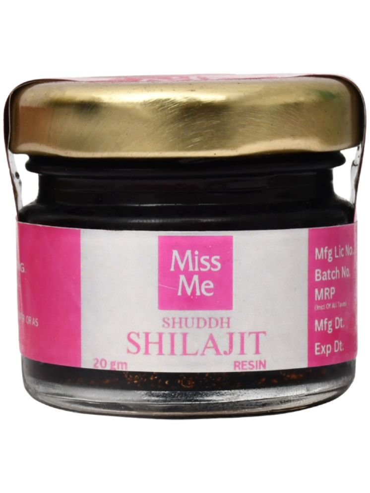     			Miss Me Ayurvedic Shudh Himalayan Shilajit/Shilajeet Resin to Boost Performance,Power, Stamina, Endurance, Strength With Fulvic Acid & 85+ Trace Minerals Complex for EnergyI - 20g (Lab Tested)