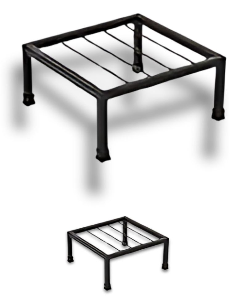     			Neonnest Black Metal Planter Stand ( Pack of 2 )