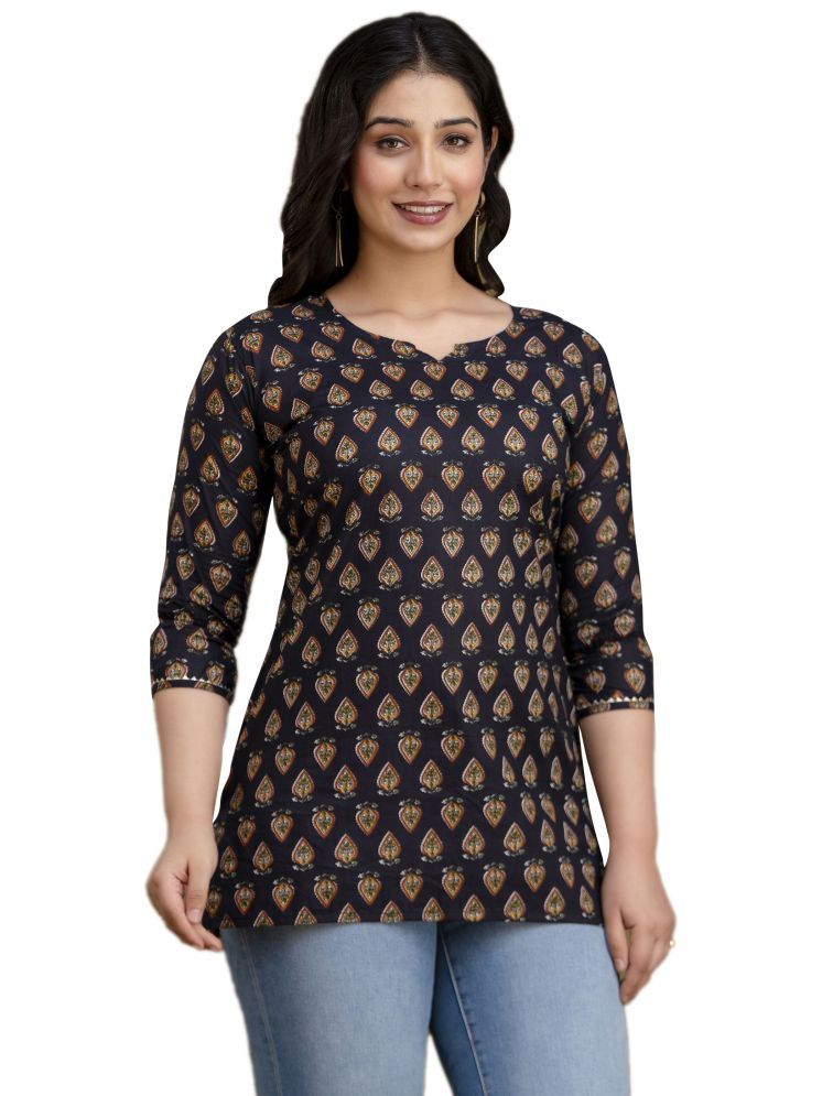     			Nevisha Style Black Cotton Women's Tunic ( Pack of 1 )