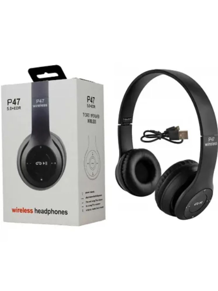     			PB Enterprises Over-the-ear Bluetooth Headset with Upto 3h Talktime Deep Bass - Black