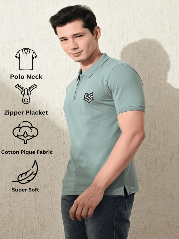     			STARFOX Cotton Regular Fit Solid Half Sleeves Men's Polo T Shirt - Sea Green ( Pack of 1 )