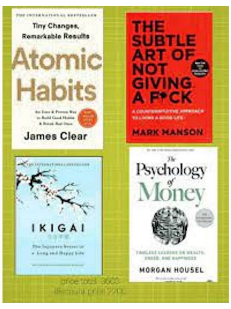     			The Psychology Of Money+Ikigai+The Subtle Art Of Not Giving+Atomic Habits 4Books Best Seller