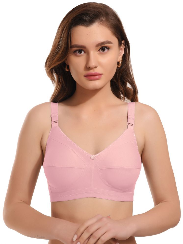     			Viral Girl Pack of 1 Cotton Blend Non Padded Women's Minimizer Bra ( Pink ) MV-DOVE-BABYPINK