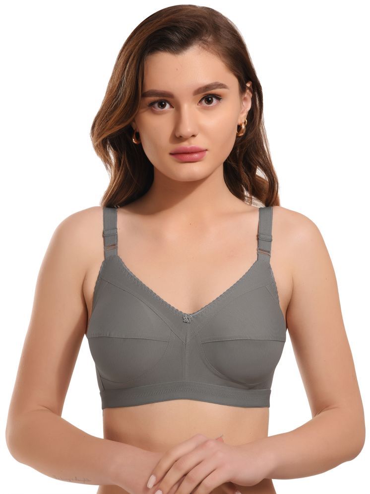     			Viral Girl Pack of 1 Cotton Blend Non Padded Women's Minimizer Bra ( Dark Grey ) MV-DOVE-DARKGREY