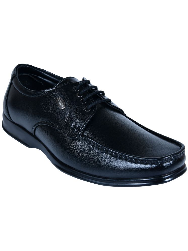     			Action Milano Black Men's Derby Formal Shoes