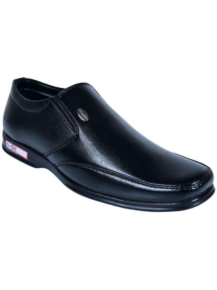     			Action Milano Black Men's Slip On Formal Shoes