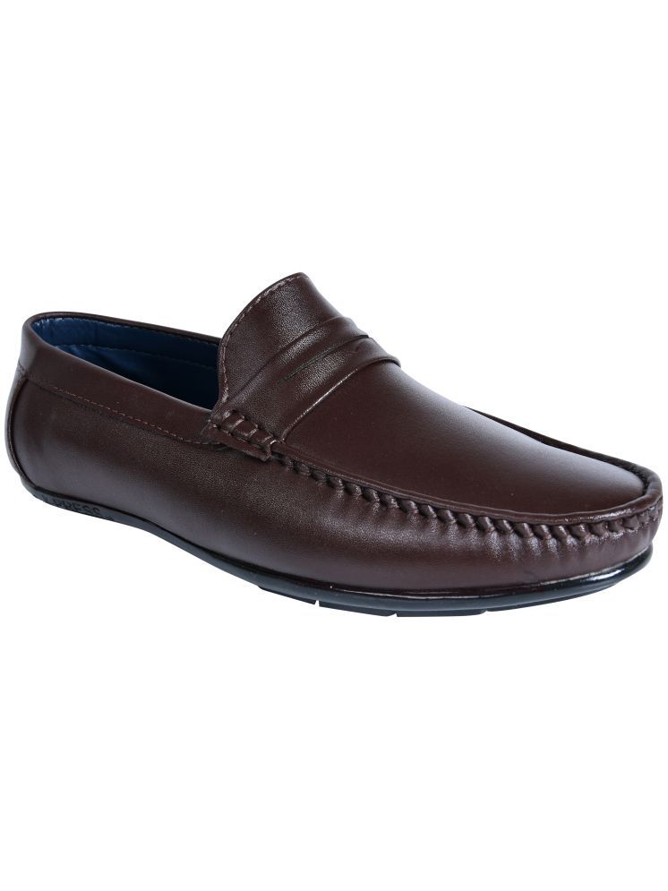     			Action Milano Brown Men's Mocassin Formal Shoes