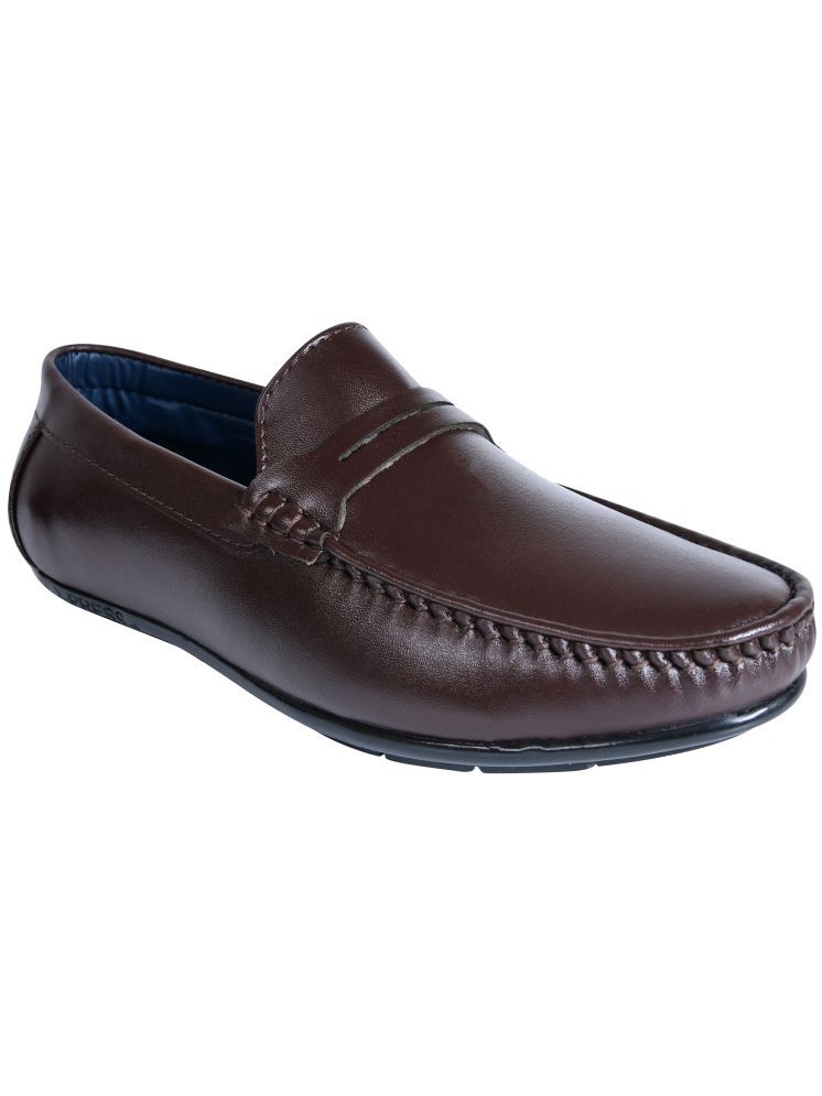     			Action Milano Brown Men's Mocassin Formal Shoes