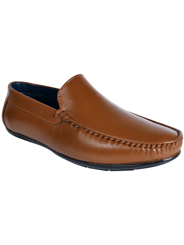     			Action Milano Tan Men's Slip On Formal Shoes