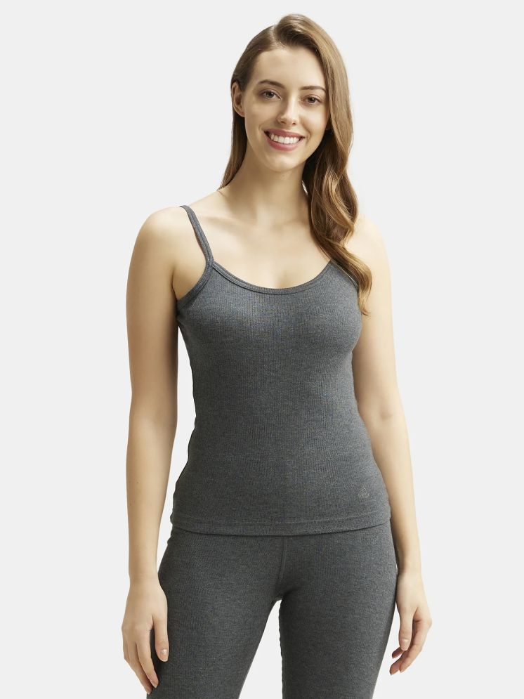     			Jockey 2501 Women Super Combed Cotton Thermal Camisole with StayWarm Technology - Charcoal Melange