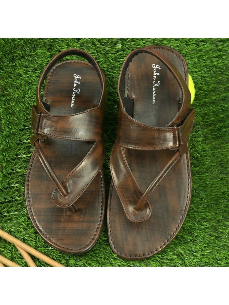     			John Karsun - Brown Men's Sandals