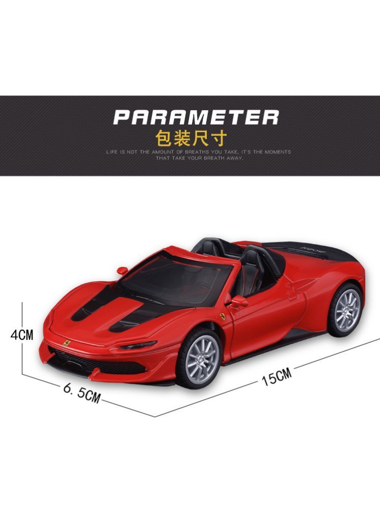     			PANSHUB Red Frrarii Metal Car car Alloy Metal Pull Back Die-cast Car, Diecast Metal Pullback Toy car with Openable Doors