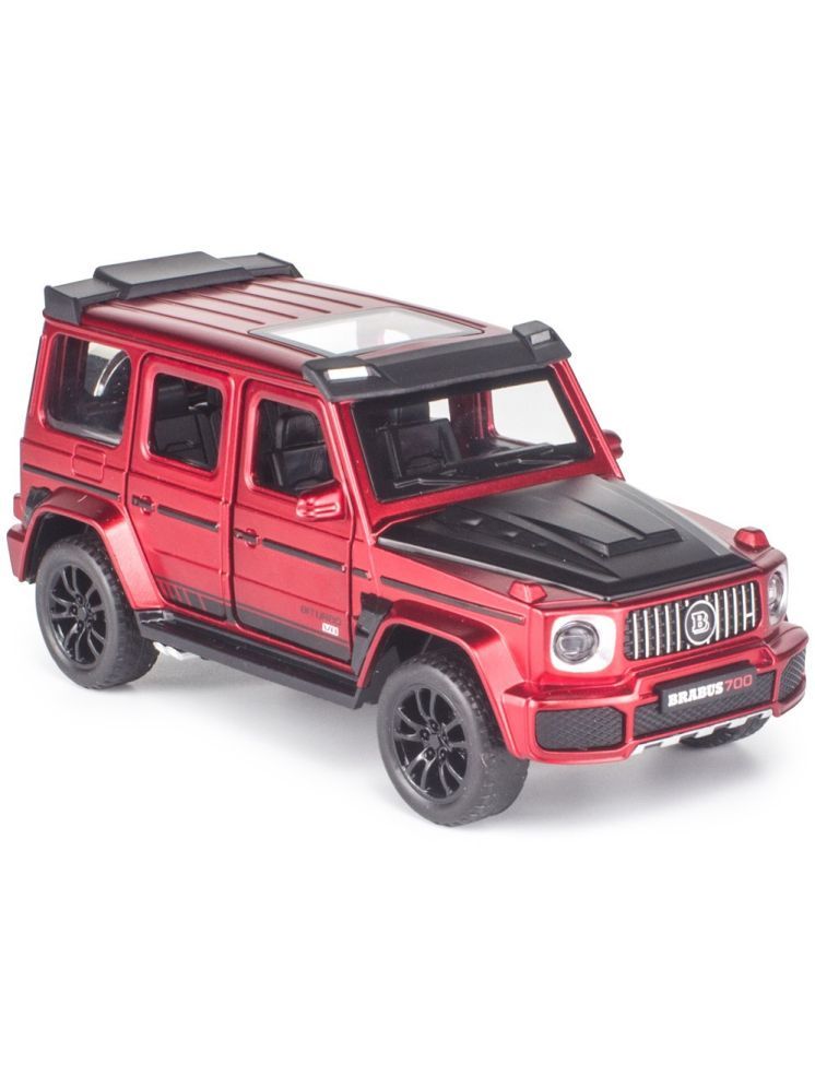     			PANSHUB Red Metal Car car Alloy Metal Pull Back Die-cast Car, Diecast Metal Pullback Toy car with Openable Doors