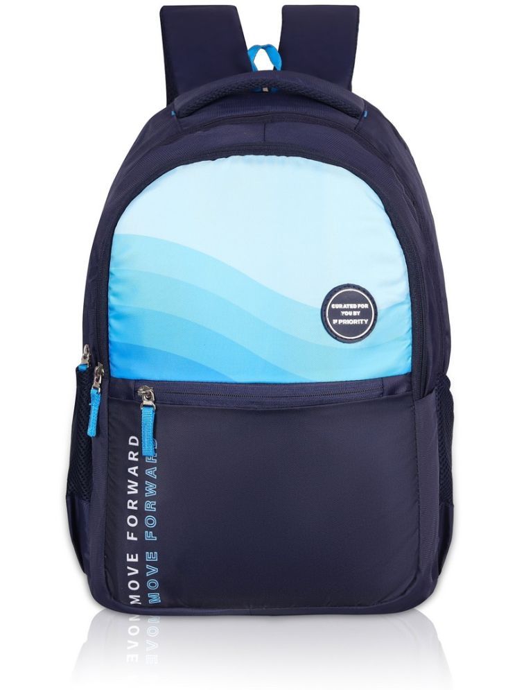     			Priority Blue PU Backpack With Raincover ( 38 Ltrs )