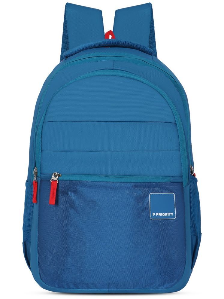     			Priority Blue PU Backpack With Raincover ( 38 Ltrs )