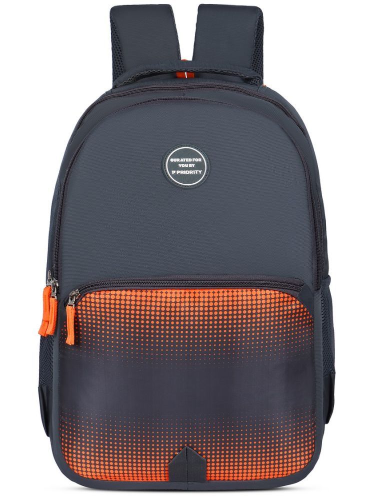     			Priority Dark Grey PU Backpack ( 38 Ltrs )