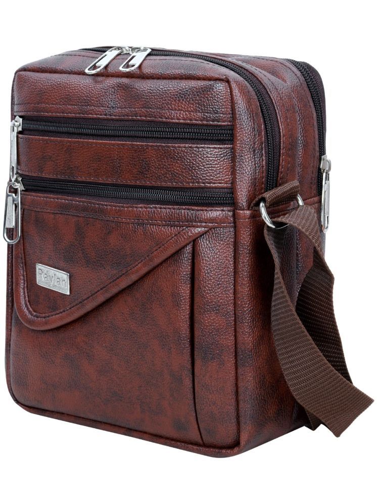     			Raylan Brown Solid Messenger Bag