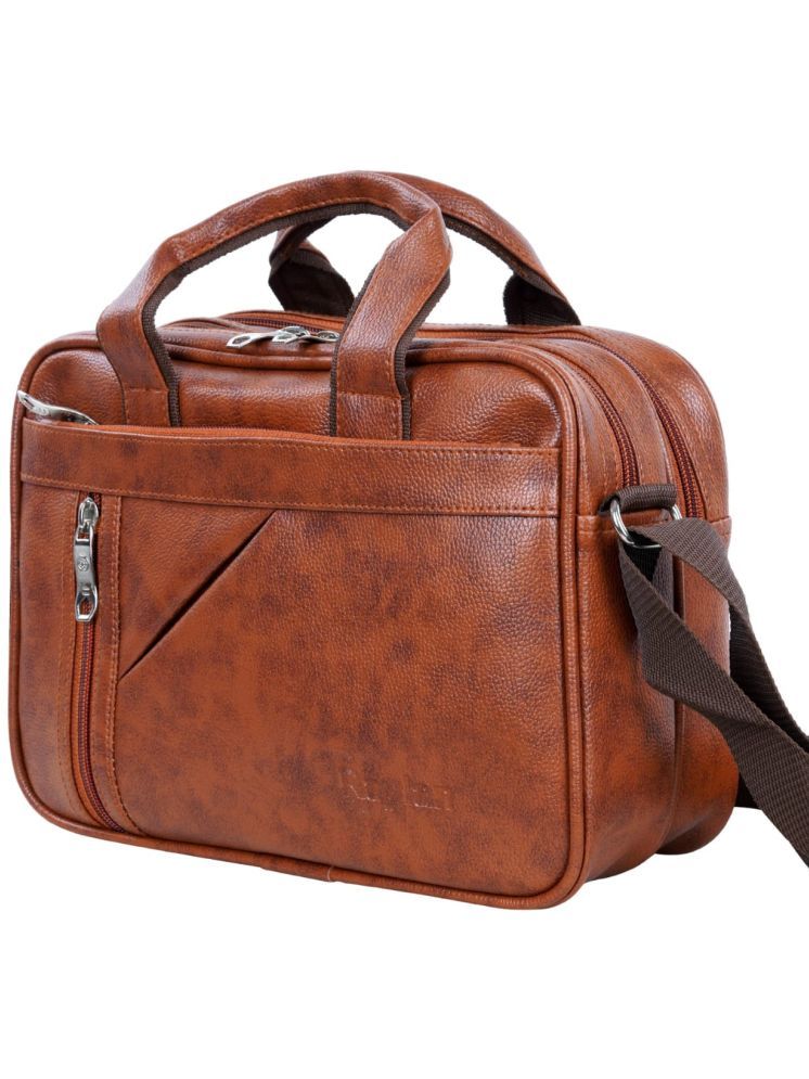     			Raylan Tan Solid Messenger Bag