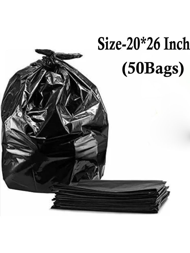     			S.S.B (20 x 26 inches)Black Garbage Trash Waste Dustbin Bags for 20cm x 26cm-50 bags/per Pack Large 20 L Garbage Bag(50Bag)