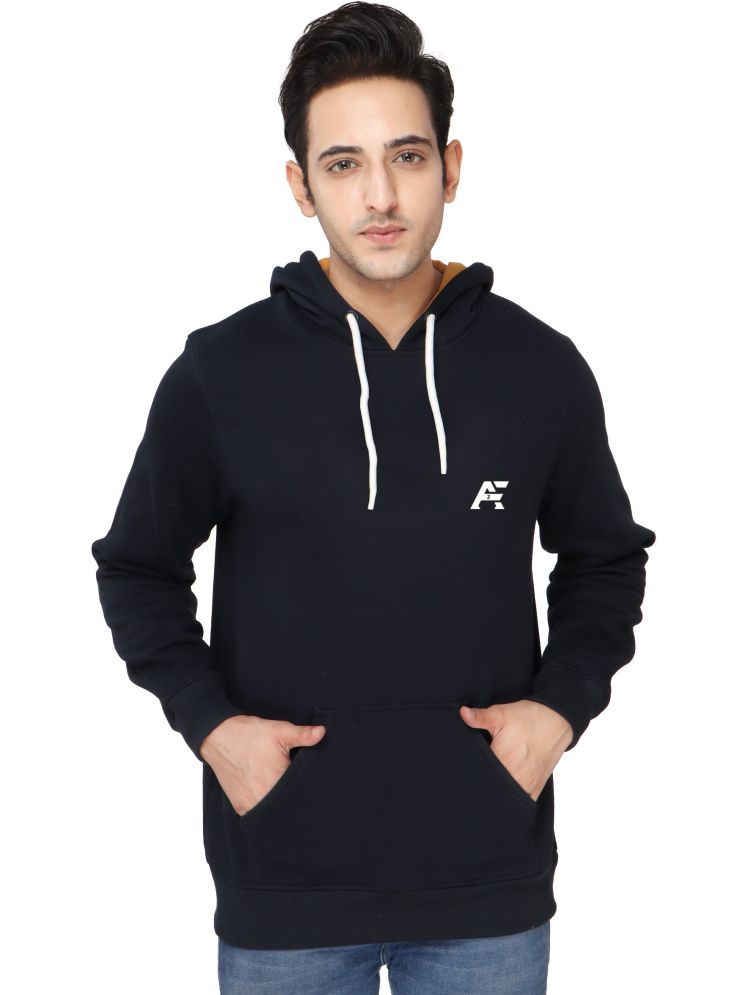     			AZF Fleece Hooded Men's Sweatshirt - Navy ( Pack of 1 )