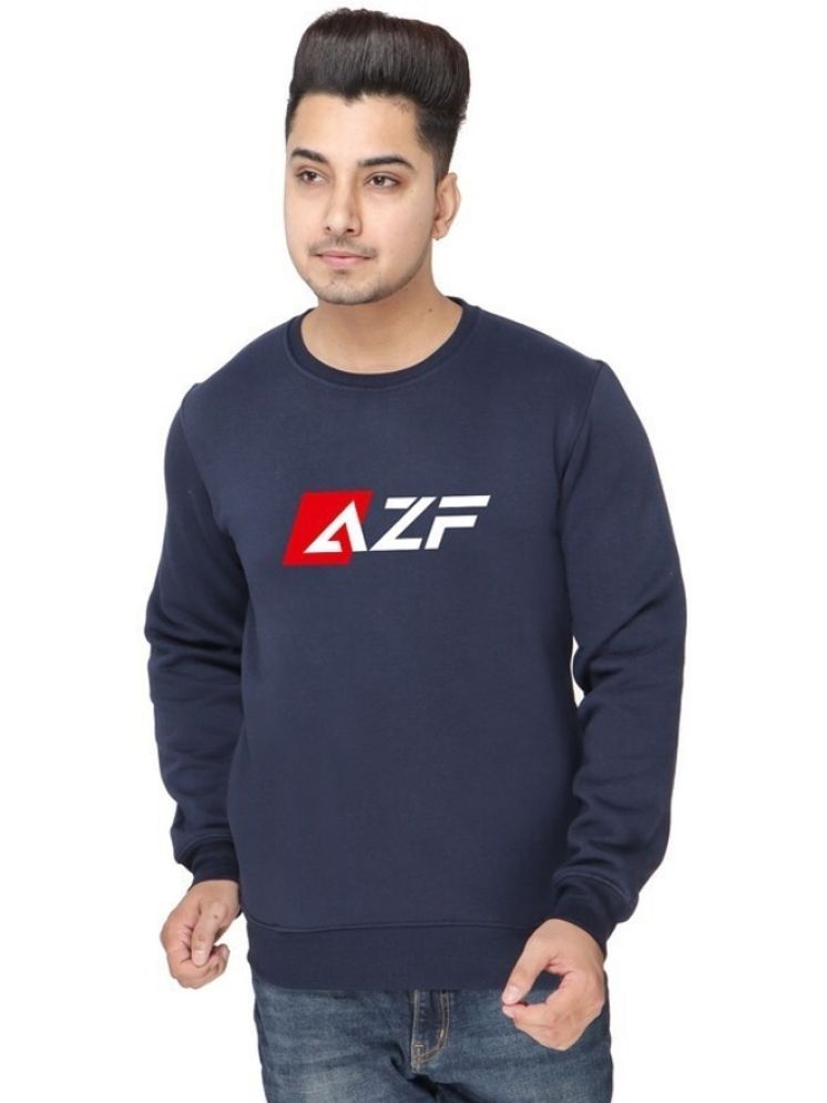     			AZF Fleece Round Neck Men's Sweatshirt - Navy ( Pack of 1 )