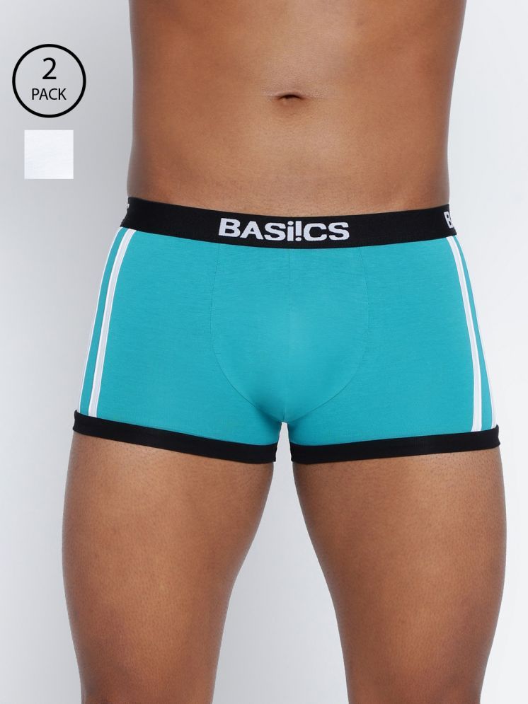     			BASIICS By La Intimo Pack of 2 Cotton Blend Trunks For Men's ( Multicolor4 )