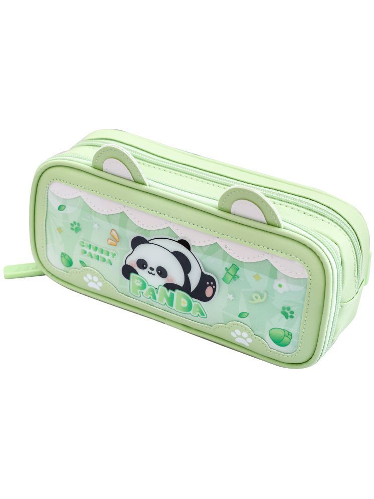     			PANSHUB Pencil Case Double Layer 3D Panda Pencil Case Aesthetic Pencil Case for Girls Large Capacity Pen Pencil Pouch Stationery Organizer for School