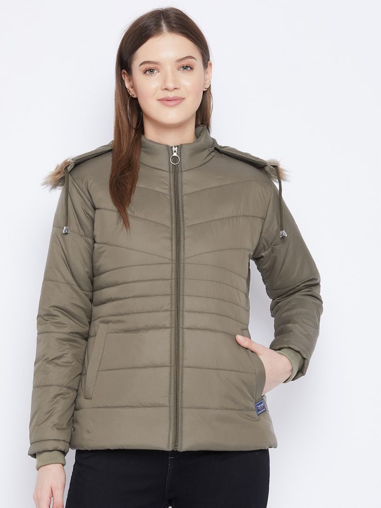     			VERO MODERNO - Polyester Green Puffer