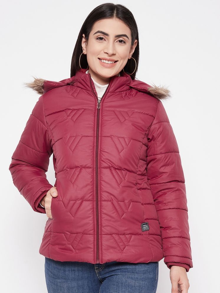     			VERO MODERNO - Polyester Maroon Puffer