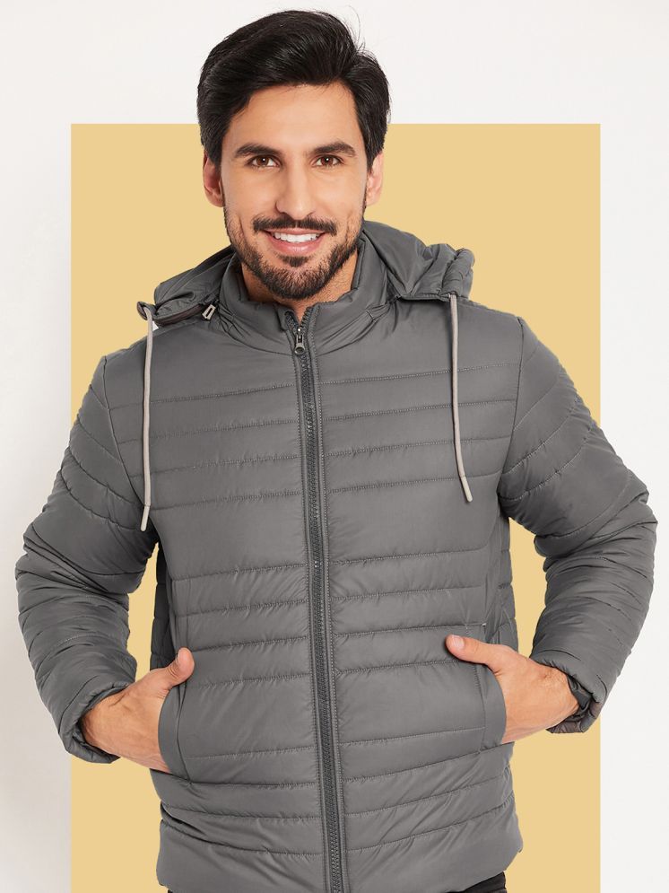     			VERO MODERNO Polyester Men's Puffer Jacket - Dark Grey ( Pack of 1 )