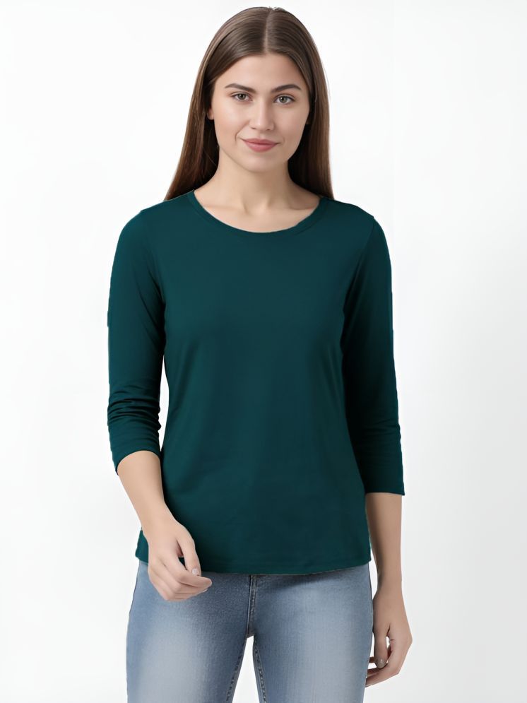     			plusperfaction Green Cotton Blend Regular Fit Women's T-Shirt ( Pack of 1 )