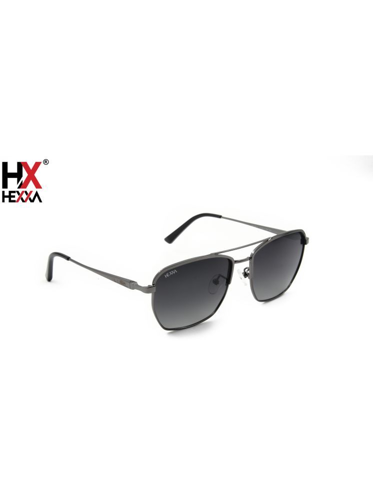     			Hexxa Black Rectangular Sunglasses ( Pack of 1 )