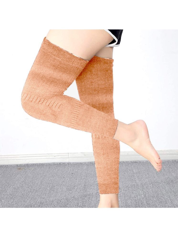     			Infispace Pack of 1 Woollen Women's Solid Leg Warmer ( Beige )