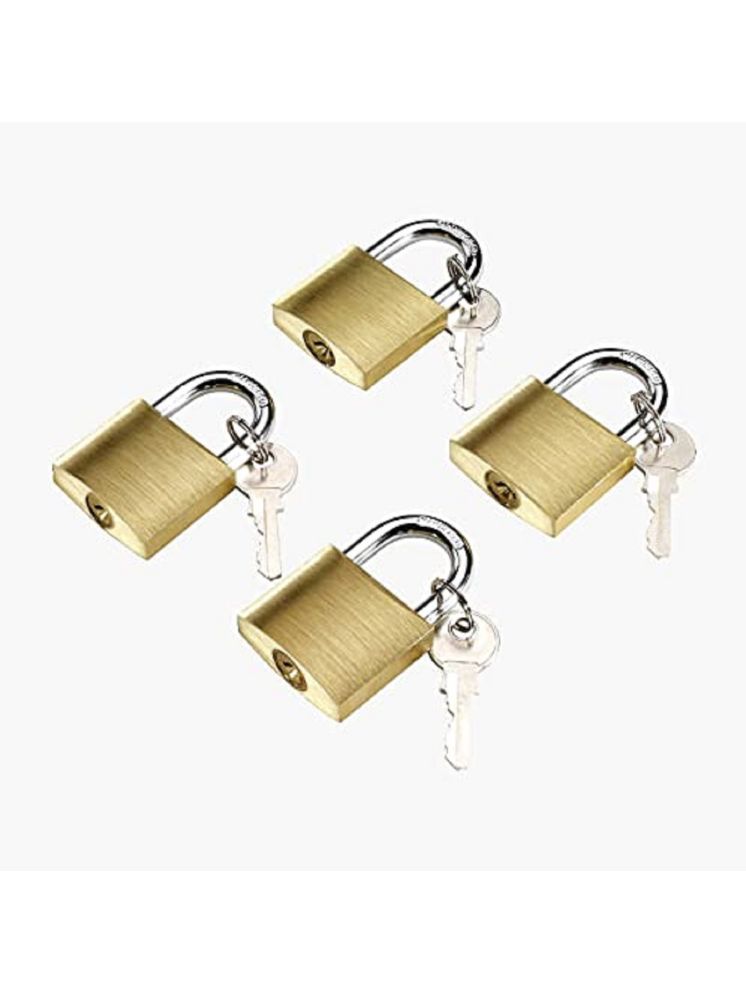     			Mannat Brass Pressing Lock 20mm with 2 keys Hard Stainless Steel for Suitcase,Home shutters Cabinet,pet Doors(Pack of 4)