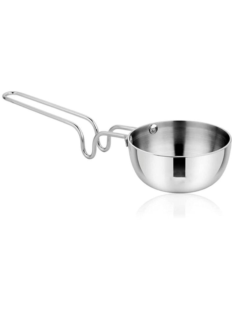     			Mannat Non-Stick Stainless Steel Tadka Pan Heavy Bottom without Lid mm Thickness 9 cm Diameter 0.5 Ltr