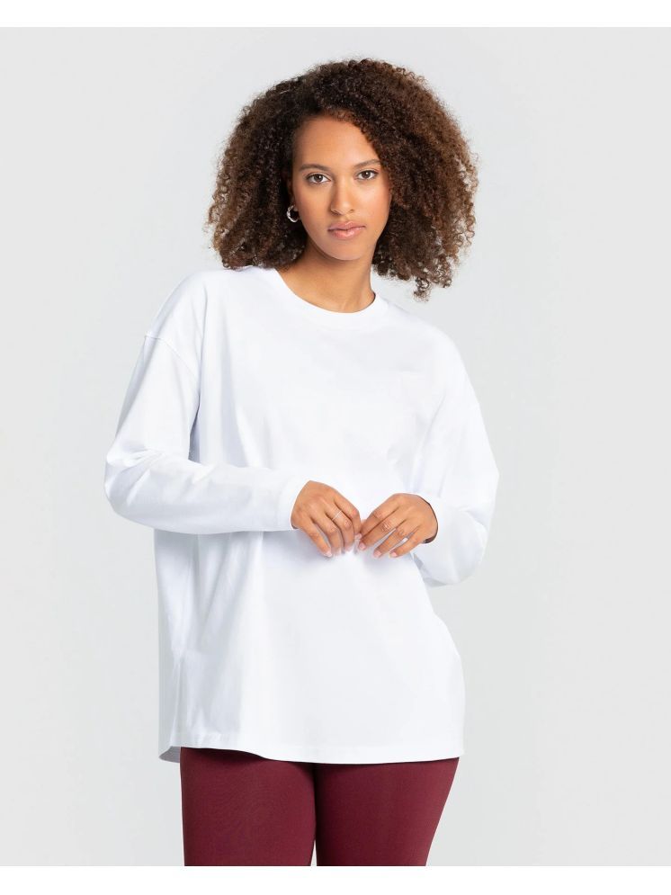     			PLUS PARADISE White Cotton Blend Regular Fit Women's T-Shirt ( Pack of 1 )