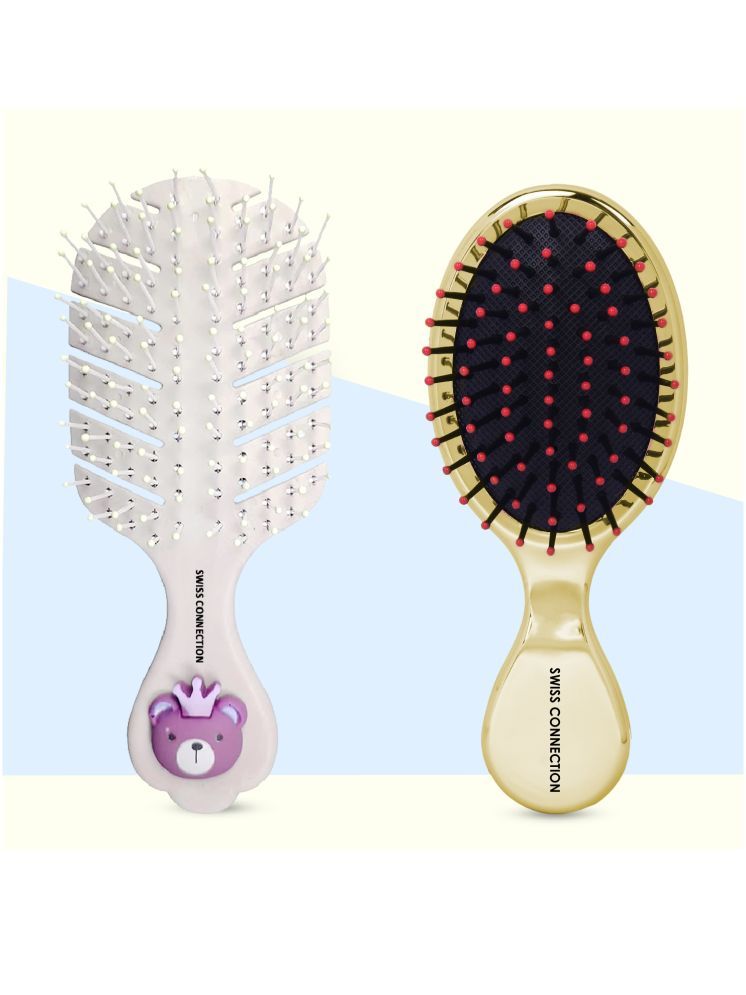     			Swiss Connection Baby Hair Brush For All Hair Types ( Pack of 2 )