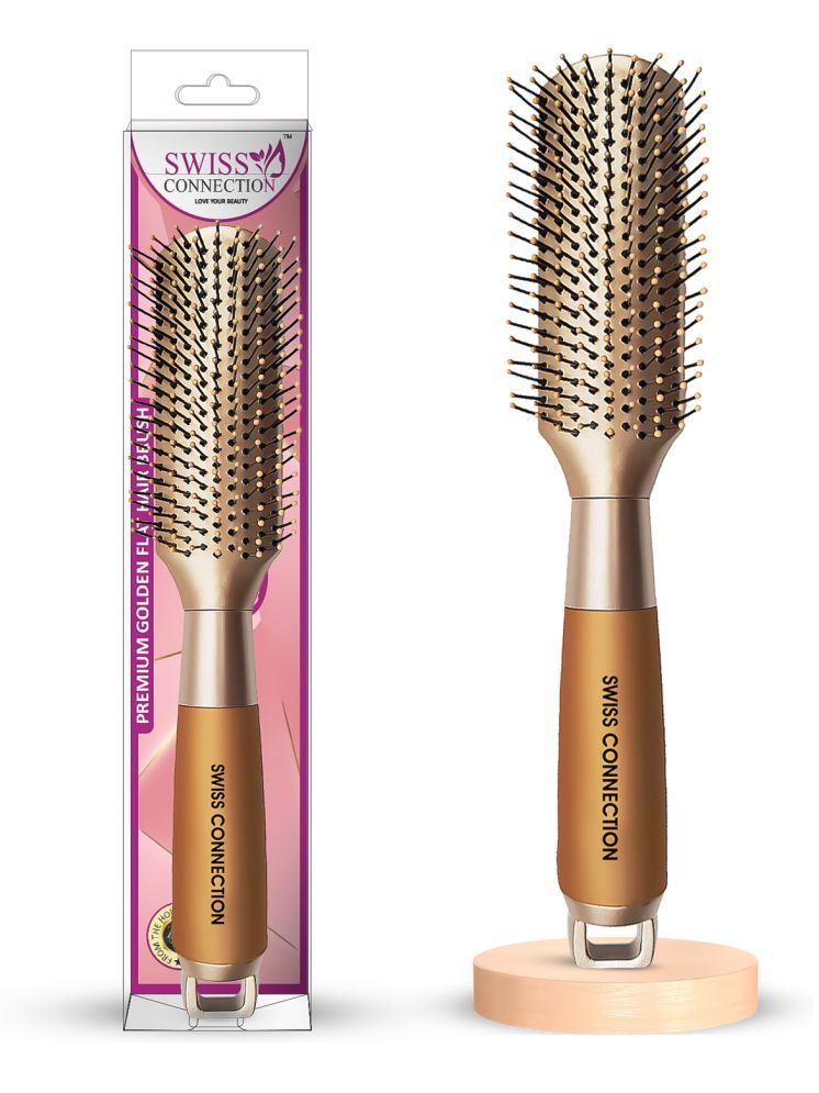     			Swiss Connection Flat Brush For All Hair Types ( Pack of 1 )