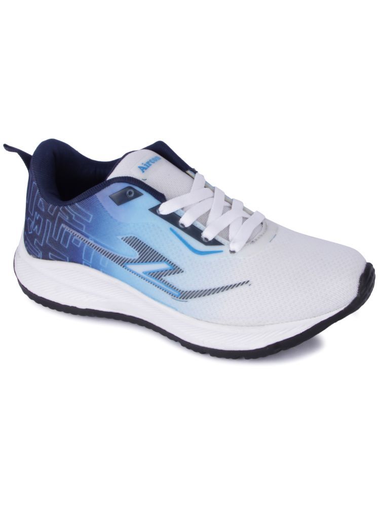     			AIRCON White,Blue Men's Sports Running Shoes