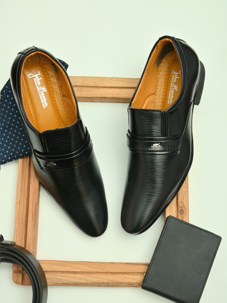     			John Karsun Black Men's Mocassin Formal Shoes