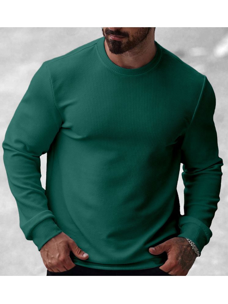     			KAJARU Cotton Blend Round Neck Men's Sweatshirt - Green ( Pack of 1 )