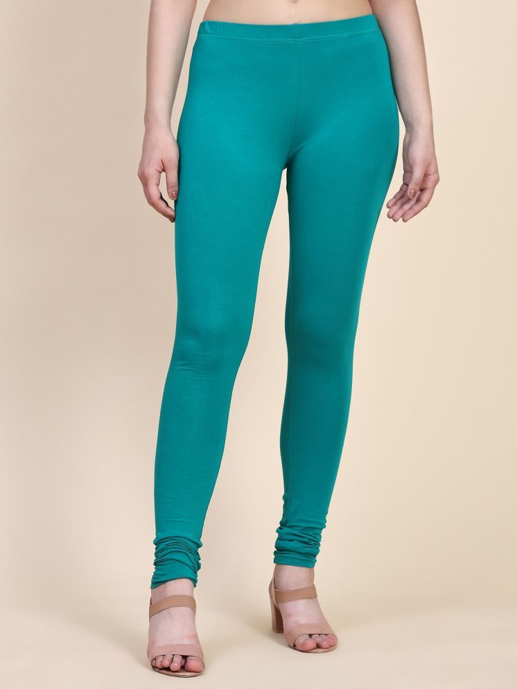     			Outflits - Sea Green Cotton Women's Leggings ( Pack of 1 )