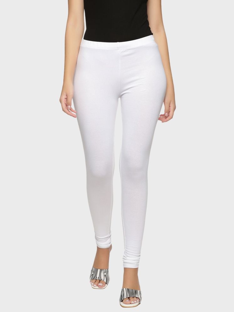     			Outflits - White Cotton Women's Leggings ( Pack of 1 )