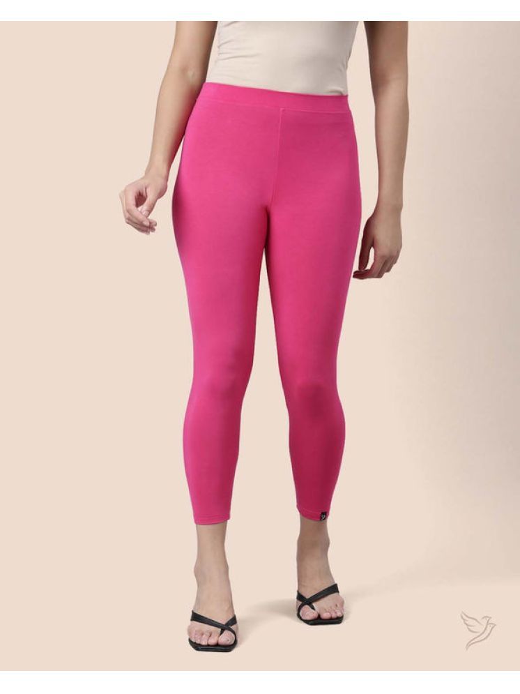     			Twin Birds - Pink Viscose Women's Leggings ( Pack of 1 )