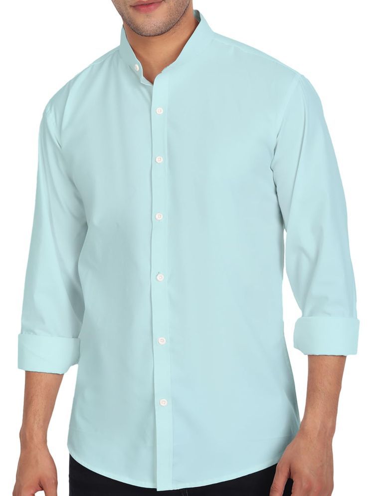     			UNI VIBE Cotton Blend Slim Fit Solids Full Sleeves Men's Casual Shirt - Light Blue ( Pack of 1 )