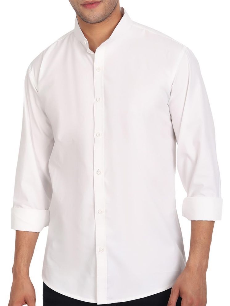     			Vida Loca Cotton Blend Slim Fit Solids Full Sleeves Men's Casual Shirt - White ( Pack of 1 )