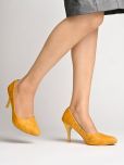 Shoetopia Classy Yellow Pointed Toe Pumps For Girls